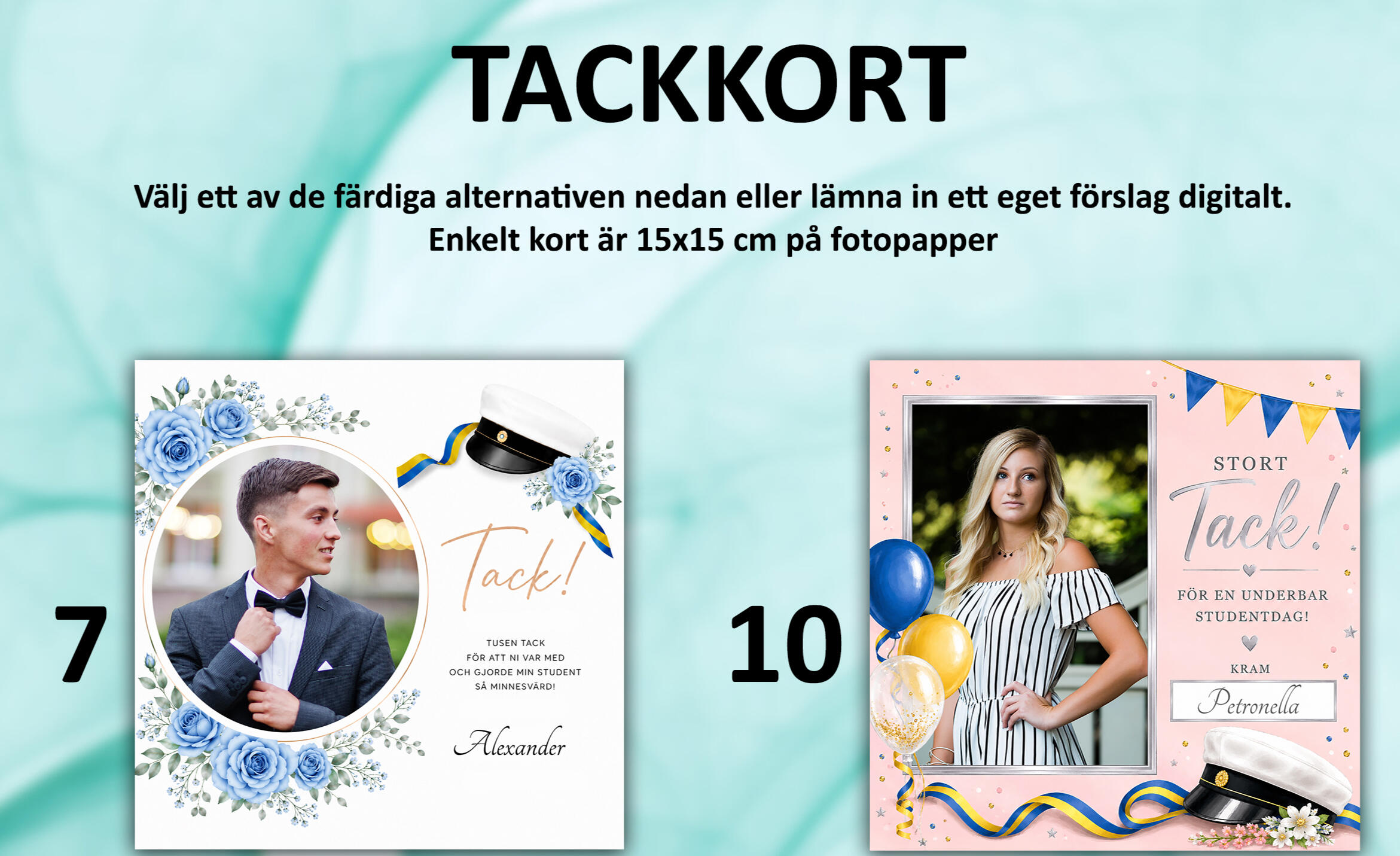 Tackkort